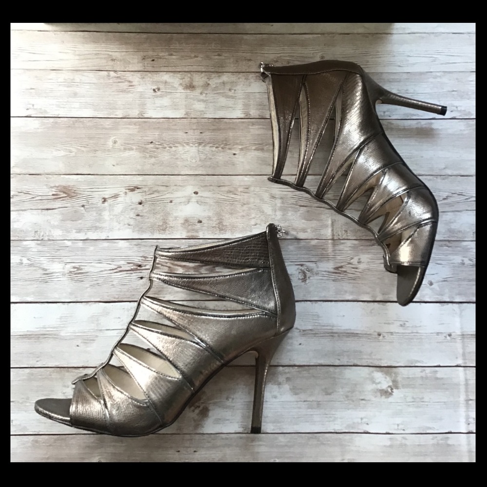Michael Kors Silver Leather Heels
